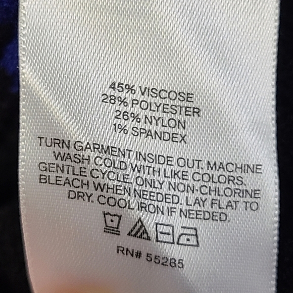 Express Black Cobalt Blue Colorblock Dolman Sleeve Ribbed Chunky Knit Sweater XS - Picture 11 of 12